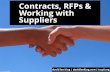 Contracts, RFPs, & Working with Suppliers
