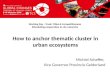 TCI 2016 How to anchor thematic cluster in urban ecosystems