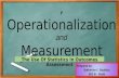 Conceptualization, operationalization and measurement