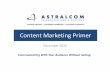 Content Marketing Primer - ASTRALCOM 2016