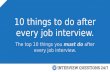 The Top 10 Things You Must Do After Every Job Interview