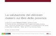 La valutazione dei decision makers sul Bes delle province - Roberto Costa, Giulia De Candia, Stefania Taralli