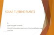 Solar turbine plants