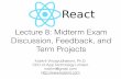 [React-Native Tutorial] Lecture 8: Midterm Exam Discussion, Feedback, and Term Projects