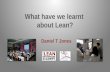 What have we learnt about Lean?