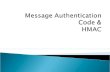 Message Authentication Code & HMAC