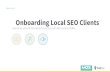 Onboarding Local SEO Clients
