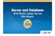 2016 Server and Database Brand Leader Survey (Mini Report)