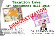 Taxation lLaws (2nd amendment) bill 2016