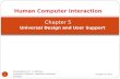 Human Computer Interaction Chapter 5 Universal Design and User Support -  Dr. J. VijiPriya