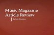 Music Magazine Article Review