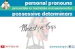 Personal pronouns  and possessive determiners - persoonlijke en bezittelijke voornaamwoorden