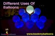 Different uses of balloons
