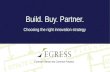 Buy Build or Partner: Choosing the right inovation Strategy