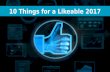 10 Things for a Likeable 2017