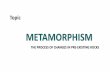 Metamorphism and types of metamorphism