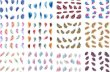 1 SHEET USEFUL FEATHER NAIL ART WATER TRANSFER STICKERS RAINBOW DREAM DECALS