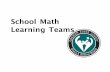 GECDSB Mathematics Learning Teams (MLT) Session #1
