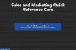 Sales and Marketing Quick Reference Card