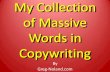 My collection of massive words in copywriting