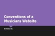 Conventions of a musicians website