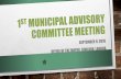 1st municipal advisory committee meeting