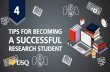 4 tips for becoming a successful research student