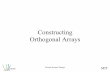 Constructing Orthogonal Arrays