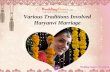 Various traditions involved haryanvi marriage