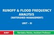 Runoff & Flood Frequency Analysis