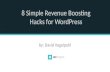 8 Simple Revenue Boosting Hacks for WordPress