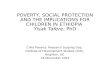Child Poverty Research Day: Reducing Economic Poverty - Yisak Tafere, 'Poverty, Social Protection and the Implications for Children in Ethiopia'