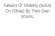 Fatwa's Of infidelity Of Shias (Kufur) By Their Own Imams.