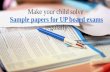 Make your child solve sample papers for up board exams regularly