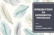 1 introduction to experimental psychology