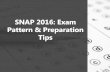 SNAP 2016 Exam Pattern and Preparation Tips