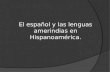 El español y las lenguas amerindias en hispanoamérica.