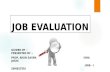 Job evaluation - Human Resource Management
