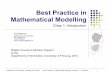 Best Practice in Mathematical Modeling