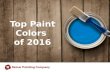 Top Paint Colors  of 2016