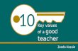10 key values of a good teacher