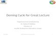 Deming Cycle for Great Lecture