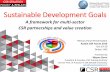 SDGs: A framework for multi-sector CSR partnerships and value creation