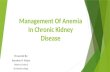 Management of anemia in chronic kidney disease -