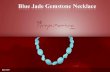 Blue jade gemstone necklace