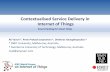 Contextualised Service Delivery in Internet of Things, Smart Parking for Smart Cities