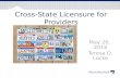 Cross-State Licensure for Providers