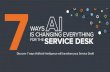 7 Ways AI is Changing Everything for the Service Desk
