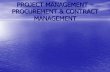 Project management  procurement