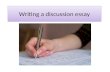 Writing a discussion essay 3º eso